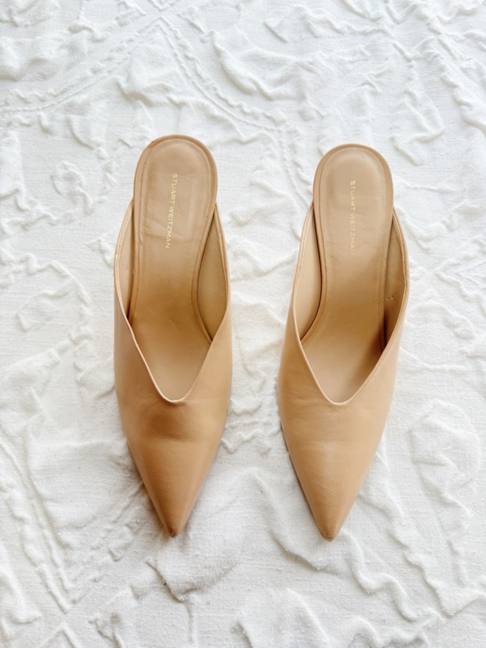 Stuart Weitzman Lula Leather Mules Size 12 - Picture 4 of 13